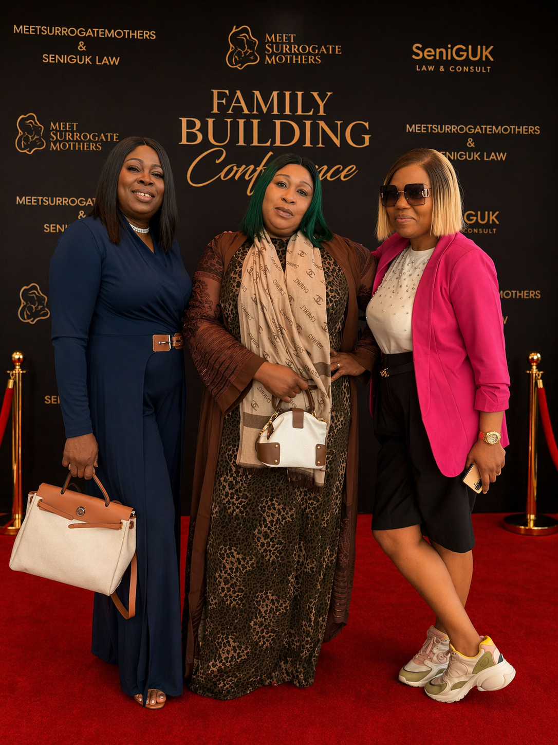 Stella Cole with guests at the Family Building Conference